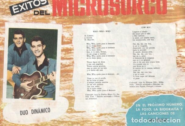 Comics : Serenata numero 011: trasera cancionero y foto del Duo Dinamico - Maite