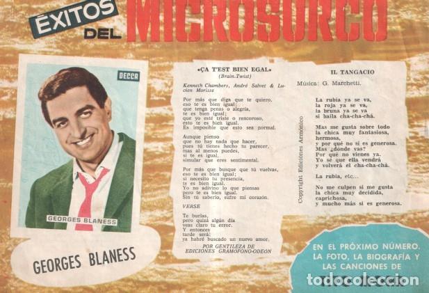 Comics: Serenata numero 191: trasera cancionero y foto de Georges Blaness - Josefina