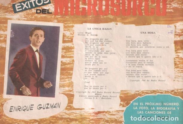 C&oacute;mics: Serenata numero 240: trasera cancionero y foto de Enrique Guzman - Kimo