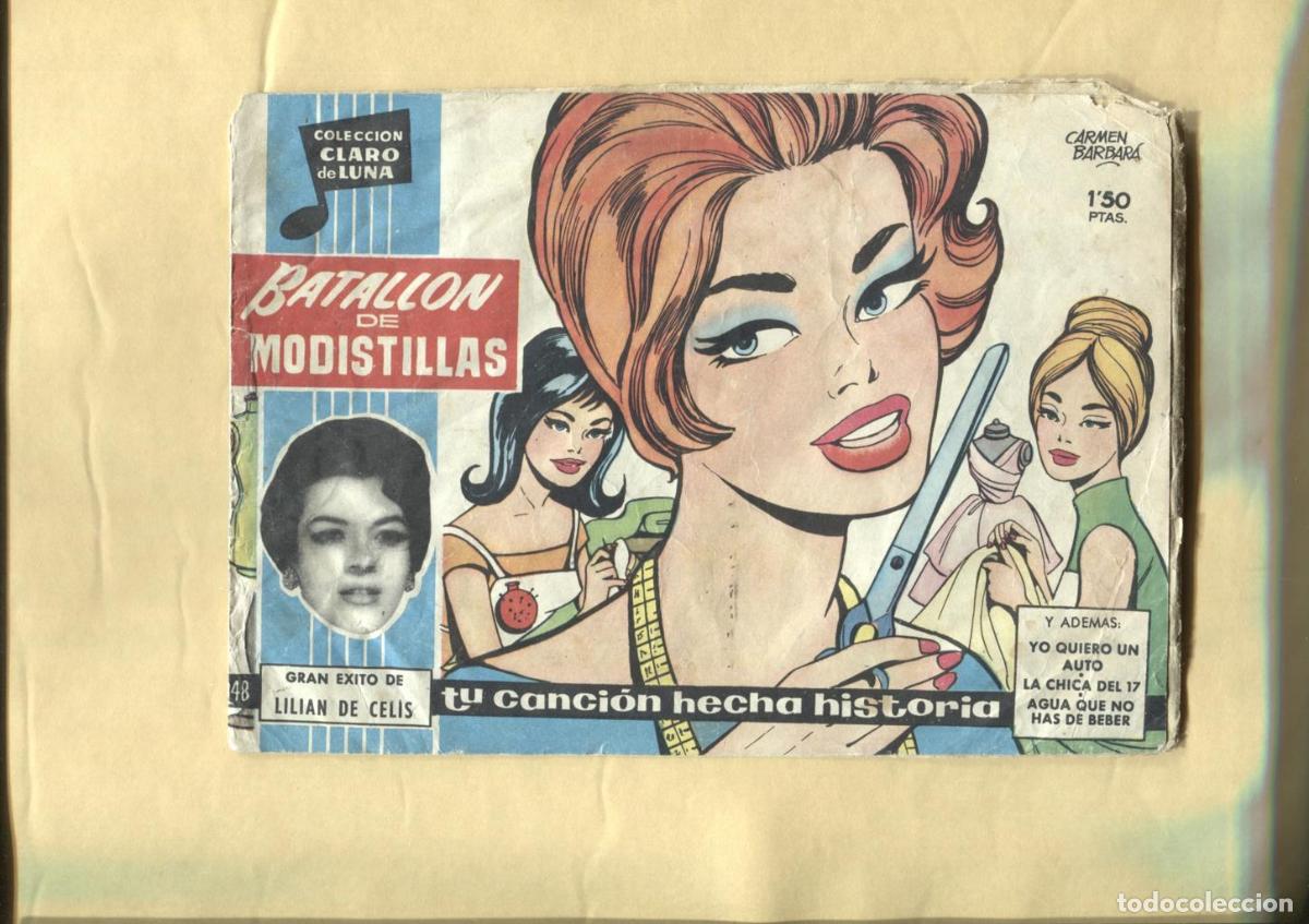 Comics : Claro de Luna numero 048: Batallon de modistillas de Lilian de Celis (numerada 1 en trasera) - Lilia