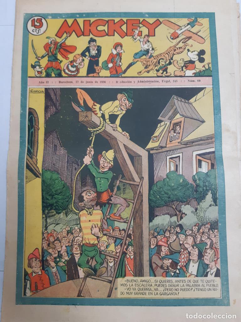 Comics: Mickey revista infantil ilustrada numero 069 (1936), falta el pliego central pagina 7 al 10 - varios
