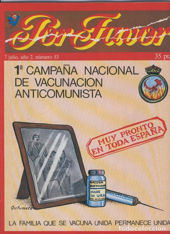 Comics: Por Favor numero 053 7 julio 1975: Campaña vacunacion anticomunista - Varios