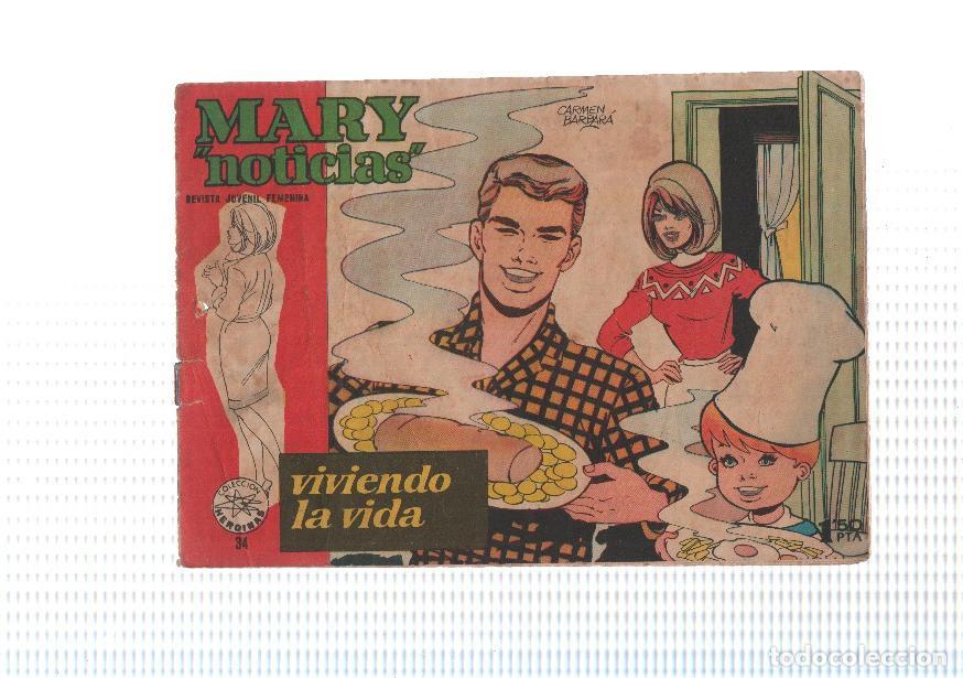 Fumetti: Mary Noticias numero 034: Viviendo la vida, foto artista Leslie Caron - Roy Mark-Carmen Barbara