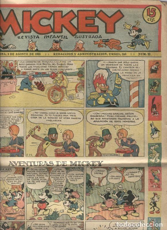 C&oacute;mics: Mickey numero 22 del 3.8.1935 - varios - Foto 1