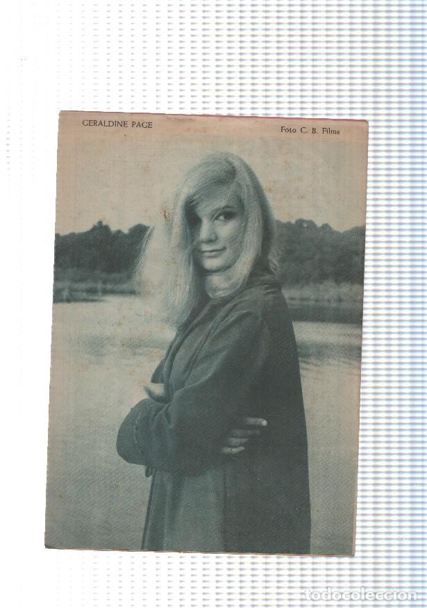 Fumetti: Mary Noticias numero 074: trasera foto artista Geraldine Page - Roy Mark-Carmen barbara