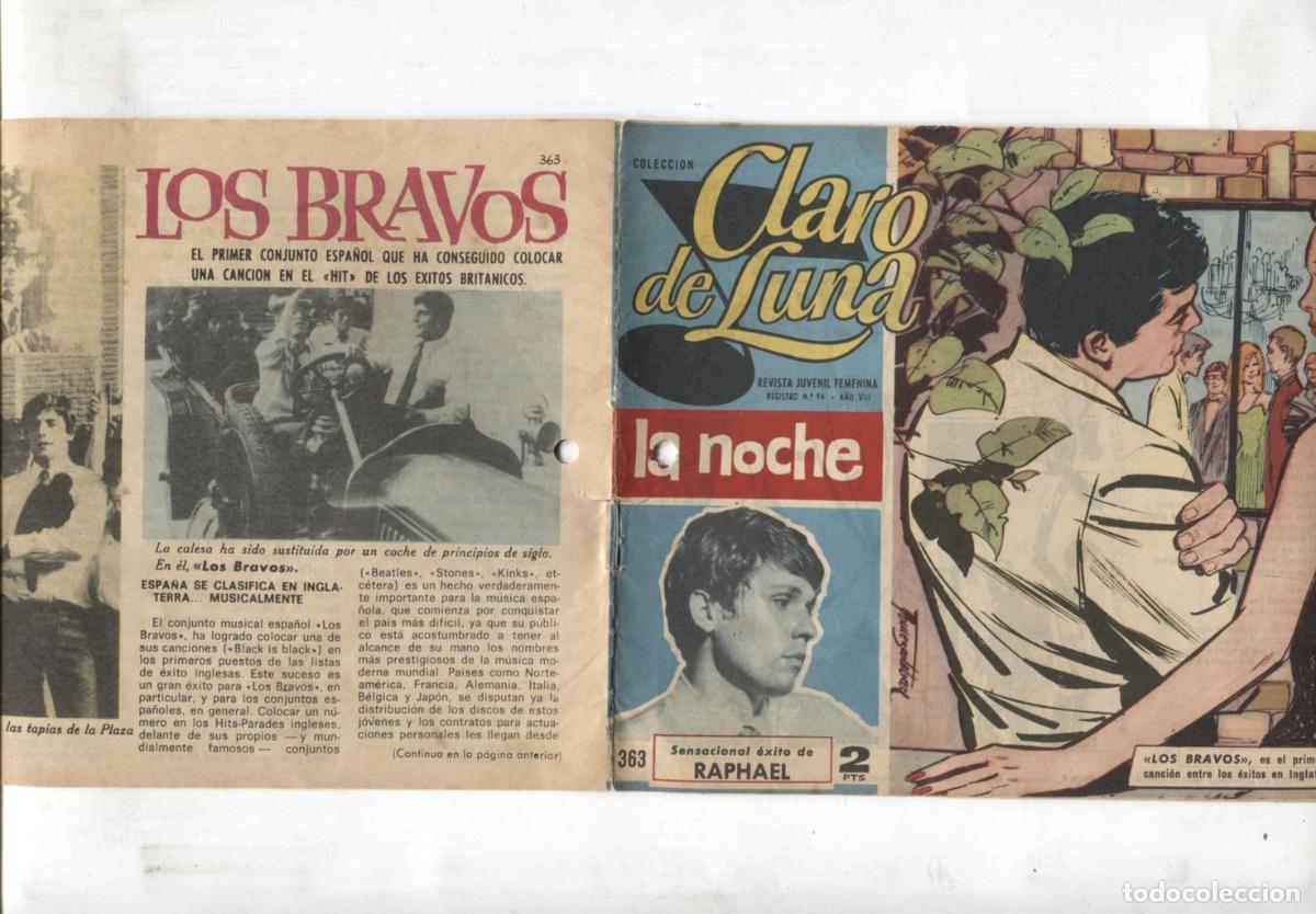 C&oacute;mics: Claro de Luna numero 363: reportaje sobre Los Bravos (numerado 2 en trasera) - Raphael-Gomez Esteban