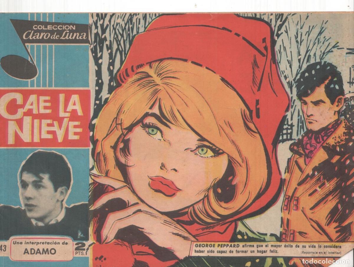 Comics : Claro de Luna numero 243, foto cubierta Adamo con letra cancion - Adamo-Francisco Mora