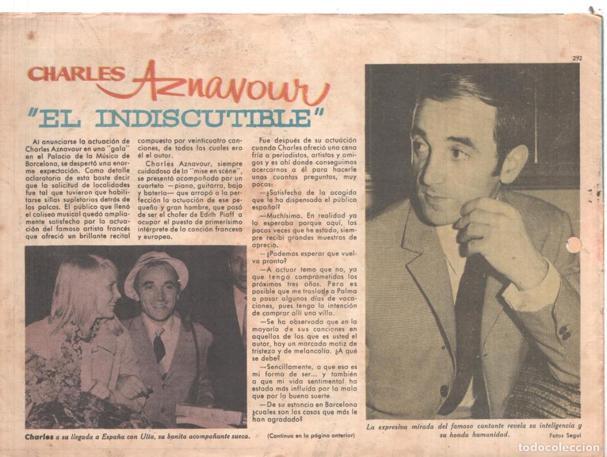 C&oacute;mics: Claro de Luna numero 292; reportaje Charles Aznavour - Jose Guardiola-Gomez Esteban