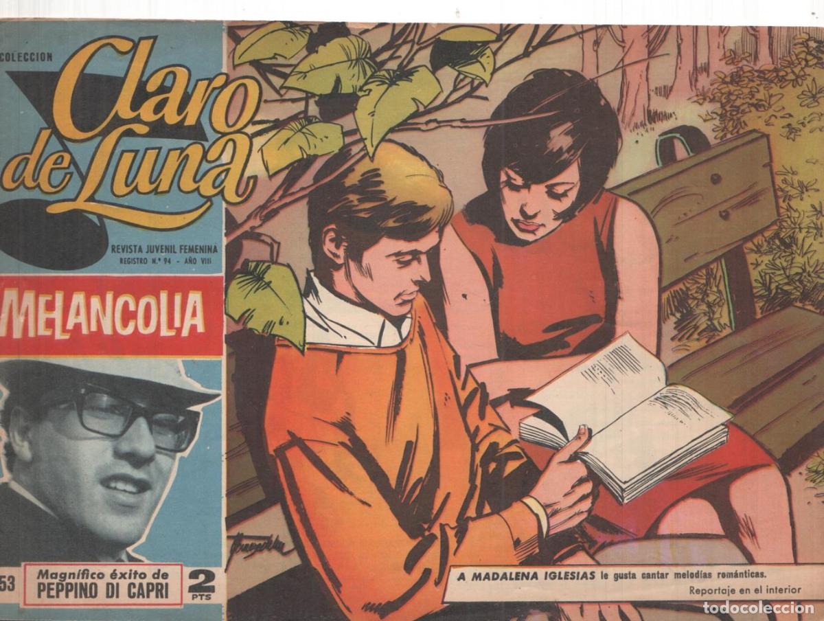C&oacute;mics: Claro de Luna numero 353; reportaje sobre Madalena Iglesias (numerado 1 en trasera) - Peppino di Cap