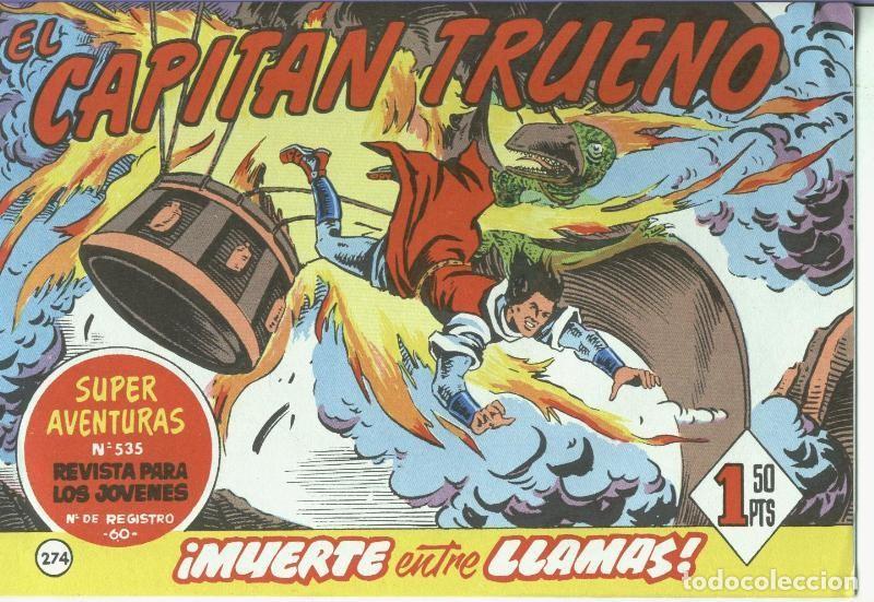 C&oacute;mics: El Capitan trueno facsimil numero 274: Muerte entre llamas - Angel Pardo-Victor Mora