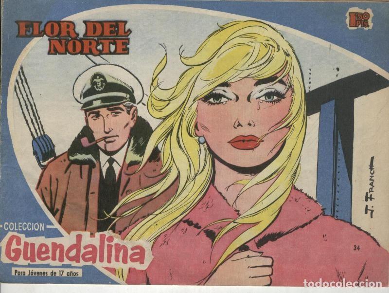 Comics : Guendalina numero 034, trasera foto ficha de Peter Finch - Ester-J. Franch