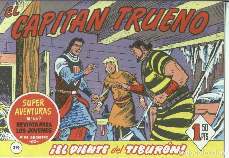 Comics: El Capitan trueno facsimil numero 319: El diente del tiburon - Varios