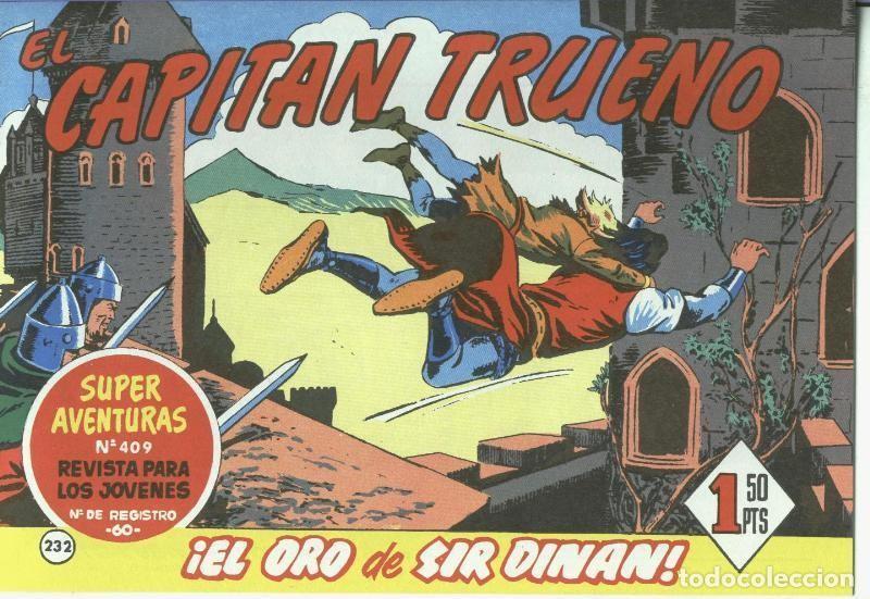 Comics: El Capitan trueno facsimil numero 232: El oro de Sir Dinan (numerado 1 en trasera) - Angel Pardo-Vic