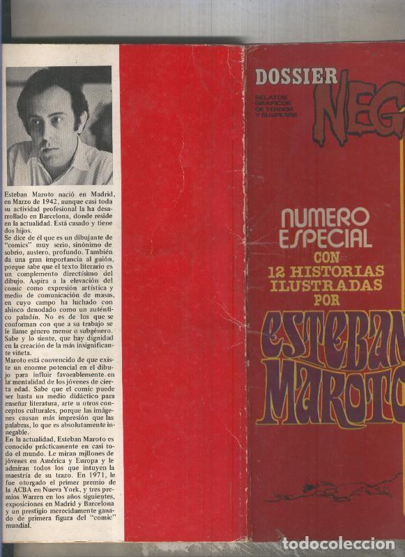 Comics: Dossier Negro extra Esteban Maroto (numerado 5 en trasera) (canto rozado segun imagen) - Esteban Mar