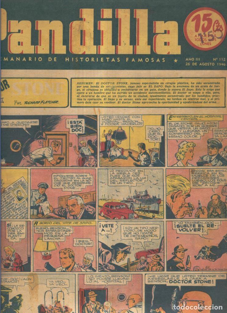 Comics: Pandilla semanario de historietas famosas numero 112 (procede de tomo desencuadernado) - Varios