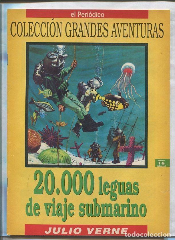C&oacute;mics: Grandes Aventuras volumen 1 numero 16: 20.000 leguas de viaje submarino - Julio Verne