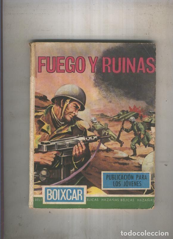 Fumetti: HAZA&Ntilde;AS BELICAS BOIXCAR numero 110: Fuego y ruinas (cello lomo lado superior) - BOIXCAR