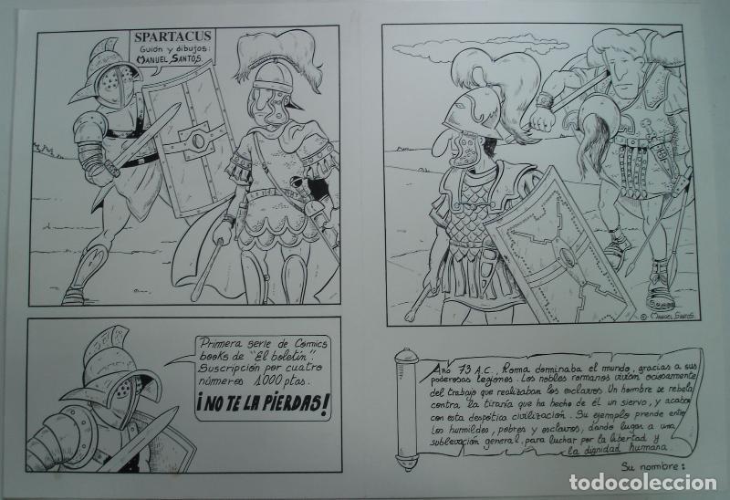 Fumetti: Lamina Spartacus de Manuel Santos pagina propaganda - Manuel Santos