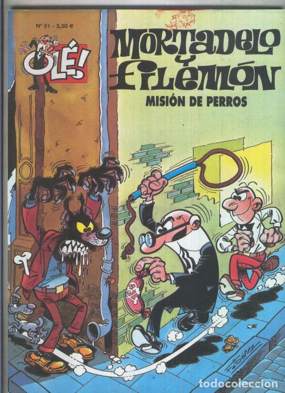 Comics: Mortadelo y Filemon OLE numero 051 Mision de perros (numerado 4 en interior cubierta) - Iba&ntilde;ez