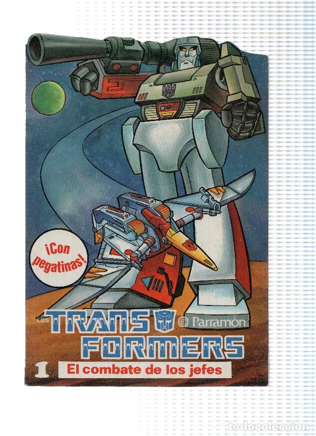 Comics: Cuento Troquelado: TRANSFORMERS Numero 01: El Combate de los jefes / Pegatinas COMPLETO (Parramon) -