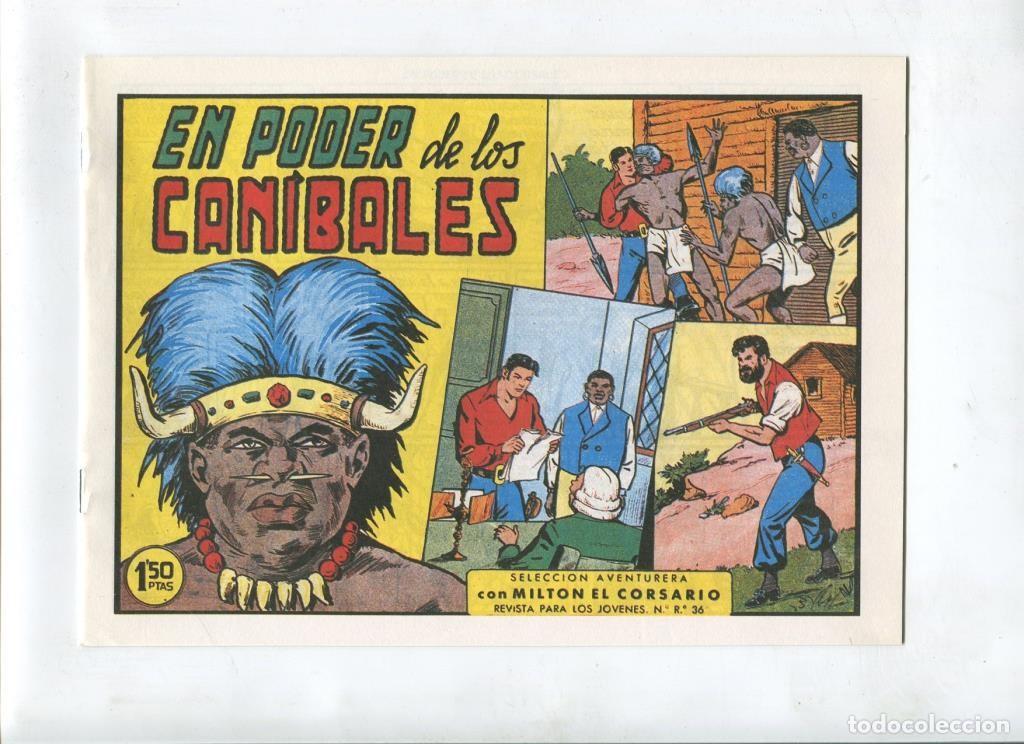 C&oacute;mics: Milton el Corsario , facsimil numero 044: En poder de los canibales - Va&ntilde;o - Foto 1