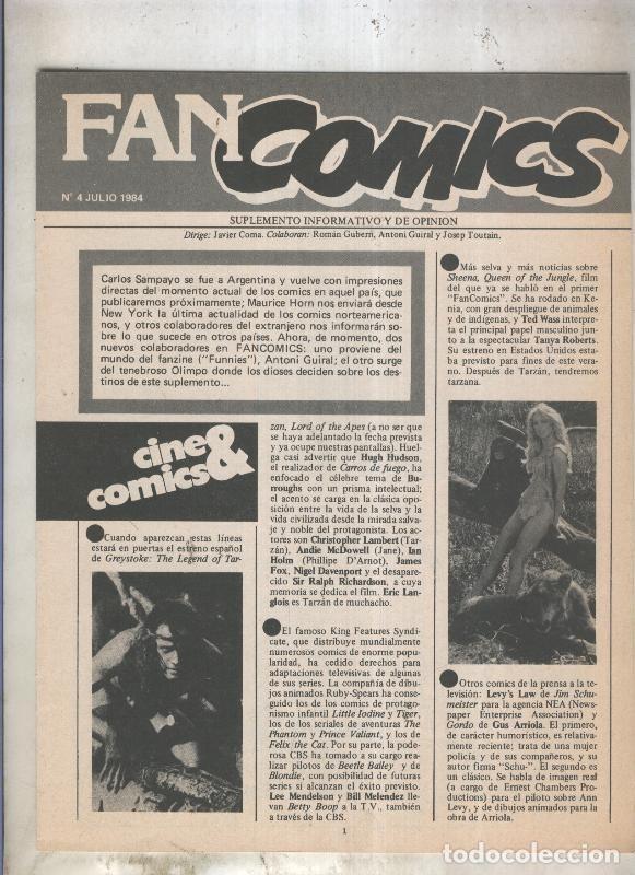 Comics: Fanzine: Fan Comics numero 4-julio 1984 - Varios