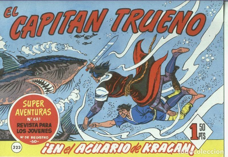 Comics: El Capitan trueno facsimil numero 323: En el acuario de Kragan - Varios