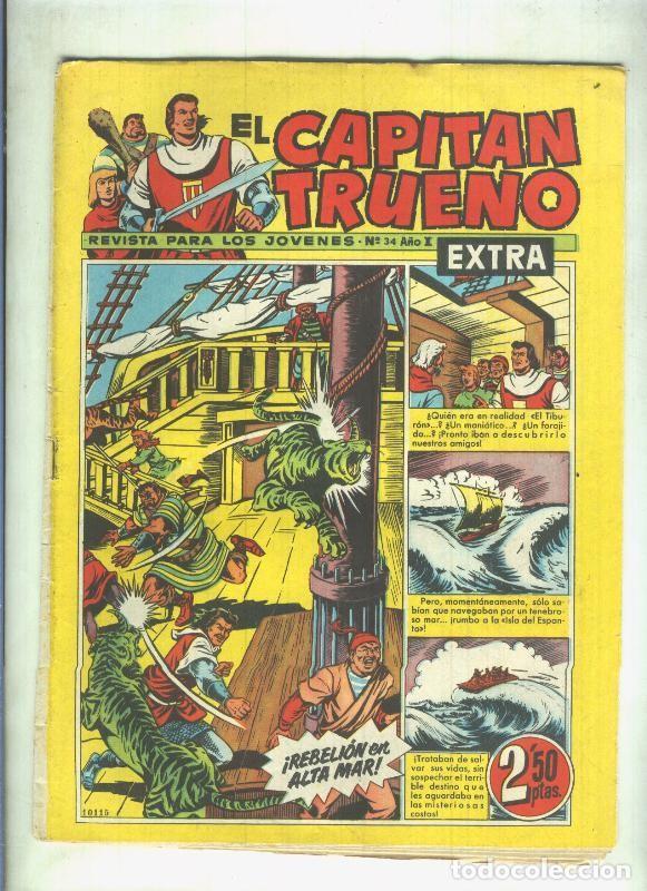 C&oacute;mics: El Capitan Trueno Extra numero 034 (numerado 3 en trasera) - Varios