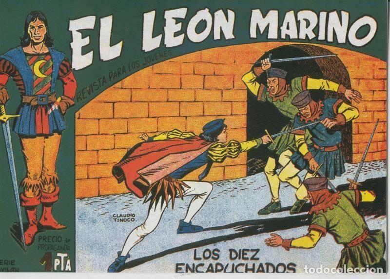 C&oacute;mics: El Leon Marino facsimil numero 01: Los diez encapuchados - Claudio Tinoco - Gigarpe