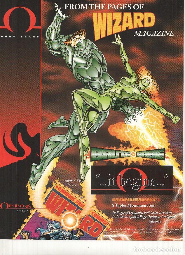 Comics: Lamina Publicitaria: OMINOUS PRESS - Bart Sears: July 1994 Wizard Magazine (New Releases Ominous Pre