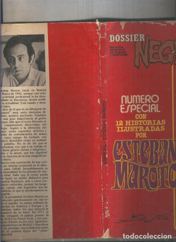 C&oacute;mics: Dossier Negro extra Esteban Maroto (numerado 6 en trasera) (aviejado segun imagen) - Esteban Maroto