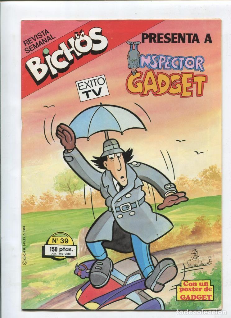 C&oacute;mics: Bichos numero 39: interior en interior cubierta / trasera poster Inspector Gadget - Varios - Foto 1