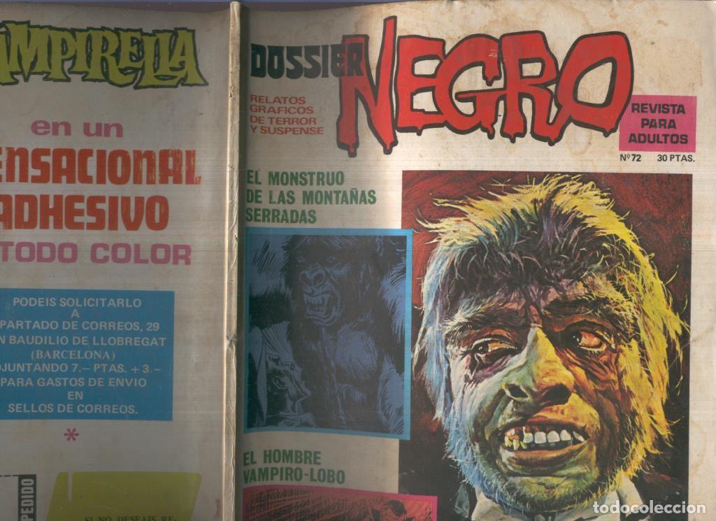 C&oacute;mics: Dossier Negro numero 072 (numerado 4 en la trasera) - varios