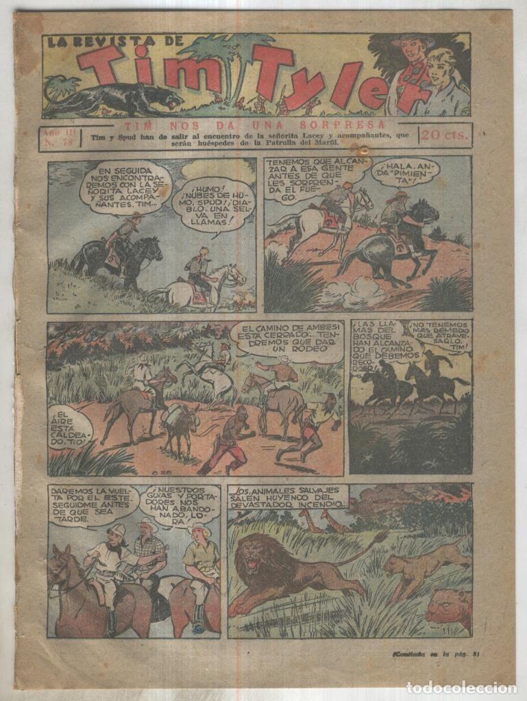 Comics: Tim Tyler de Hispano Americana numero 078 (procede de tomo desencuadernado) - Varios