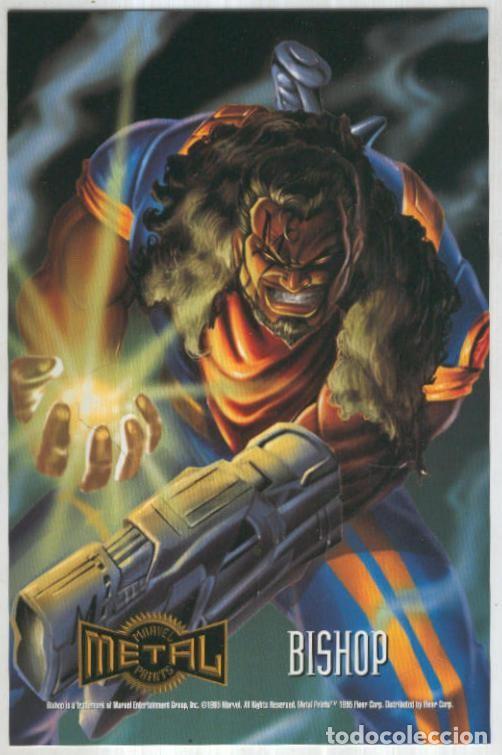C&oacute;mics: MARVEL METAL PRINTS 1995: BISHOP (Fleer Corporation 1995) - Marvel - Foto 1