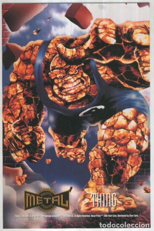 C&oacute;mics: MARVEL METAL PRINTS 1995: THING - La Cosa (Fleer Corporation 1995) - Marvel - Foto 1