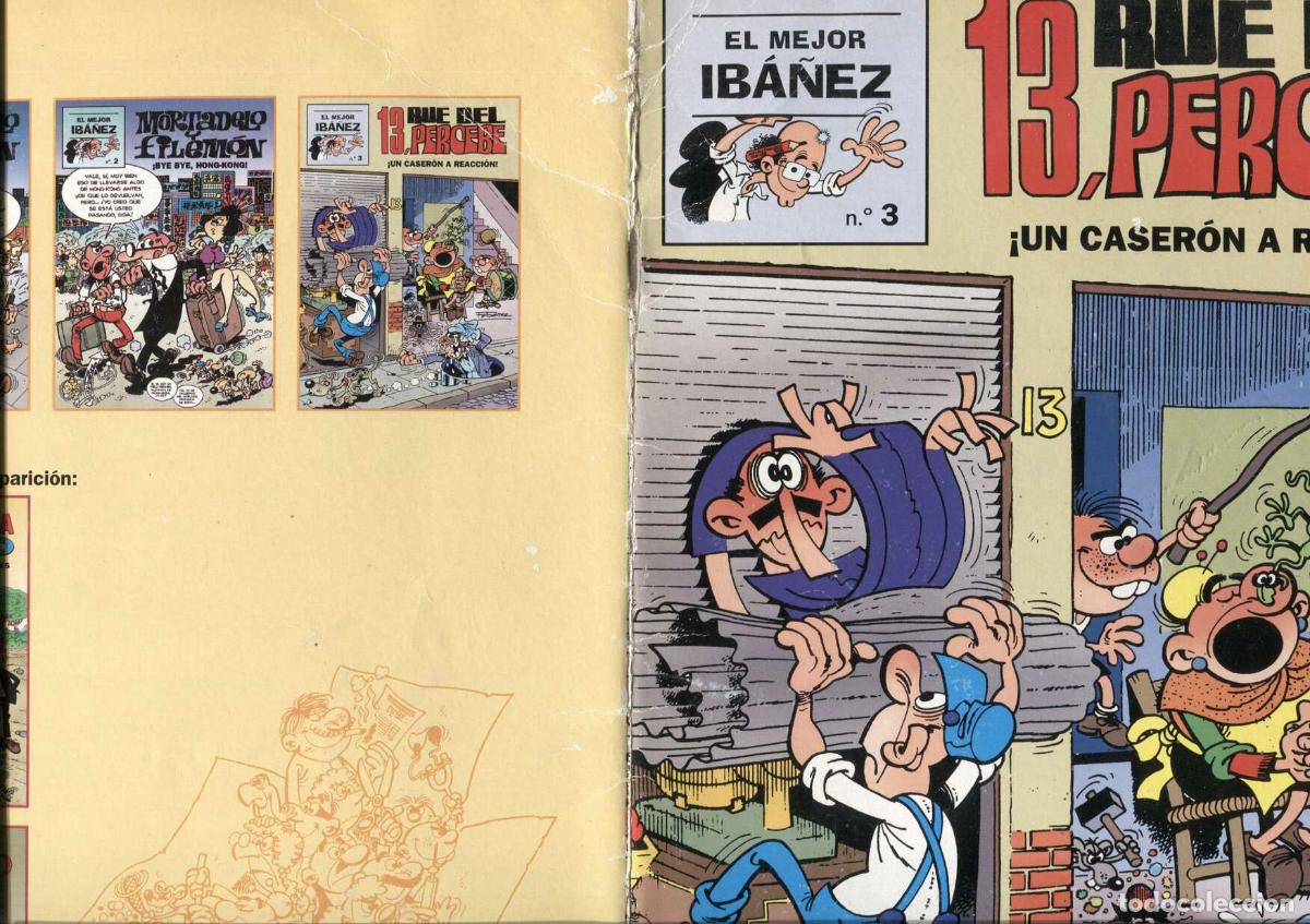 C&oacute;mics: El Periodico: El Mejor Iba&ntilde;ez numero 3: 13, rue del percebe (cubierta estropeada lado superior lomo