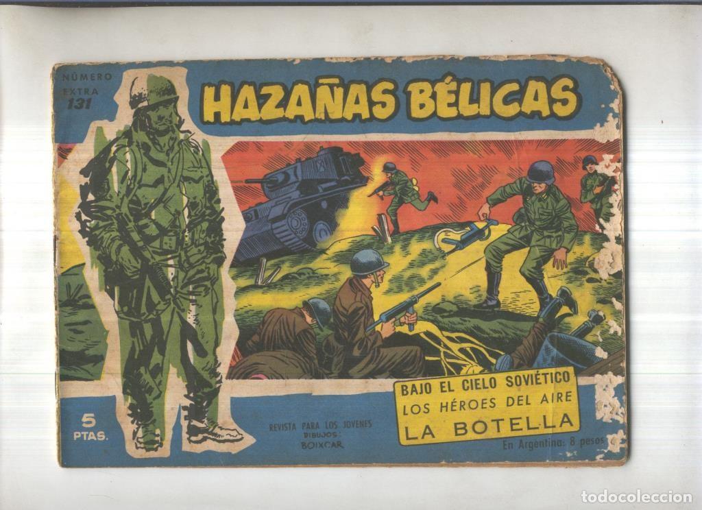 Fumetti: Haza&ntilde;as Belicas Azules numero 131: cubierta con rotos lateral derecho - Boixcar