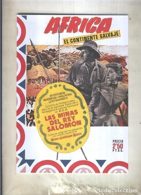 Comics: Africa el continente salvaje, ejemplar facsimil realizado en 2014: Las minas del rey salomon - vario