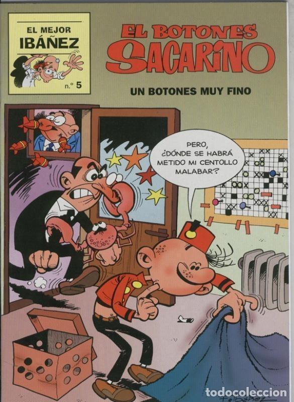 Comics: El Mejor Iba&ntilde;ez numero 5: El Botones Sacarino (numerado 1 en interior cubierta) - Francisco Iba&ntilde;ez
