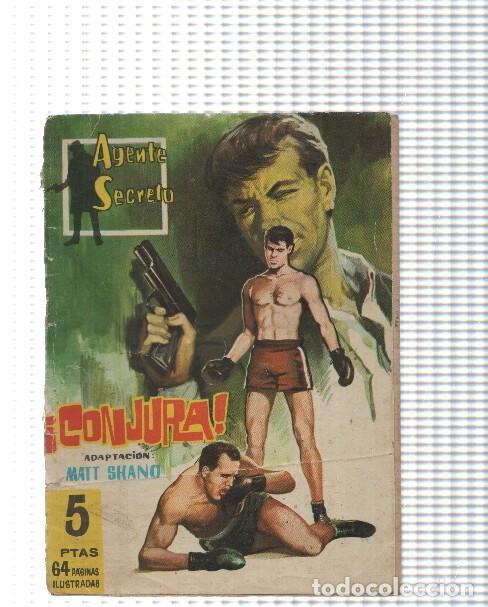 Fumetti: Aventuras Ilustradas Ferma: Agente Secreto numero 20: Conjura, trasera ficha foto de Tony curtis en