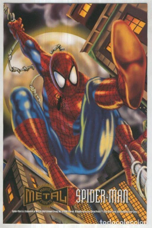 C&oacute;mics: MARVEL METAL PRINTS 1995: SPIDER-MAN (Fleer Corporation 1995) - Marvel - Foto 1
