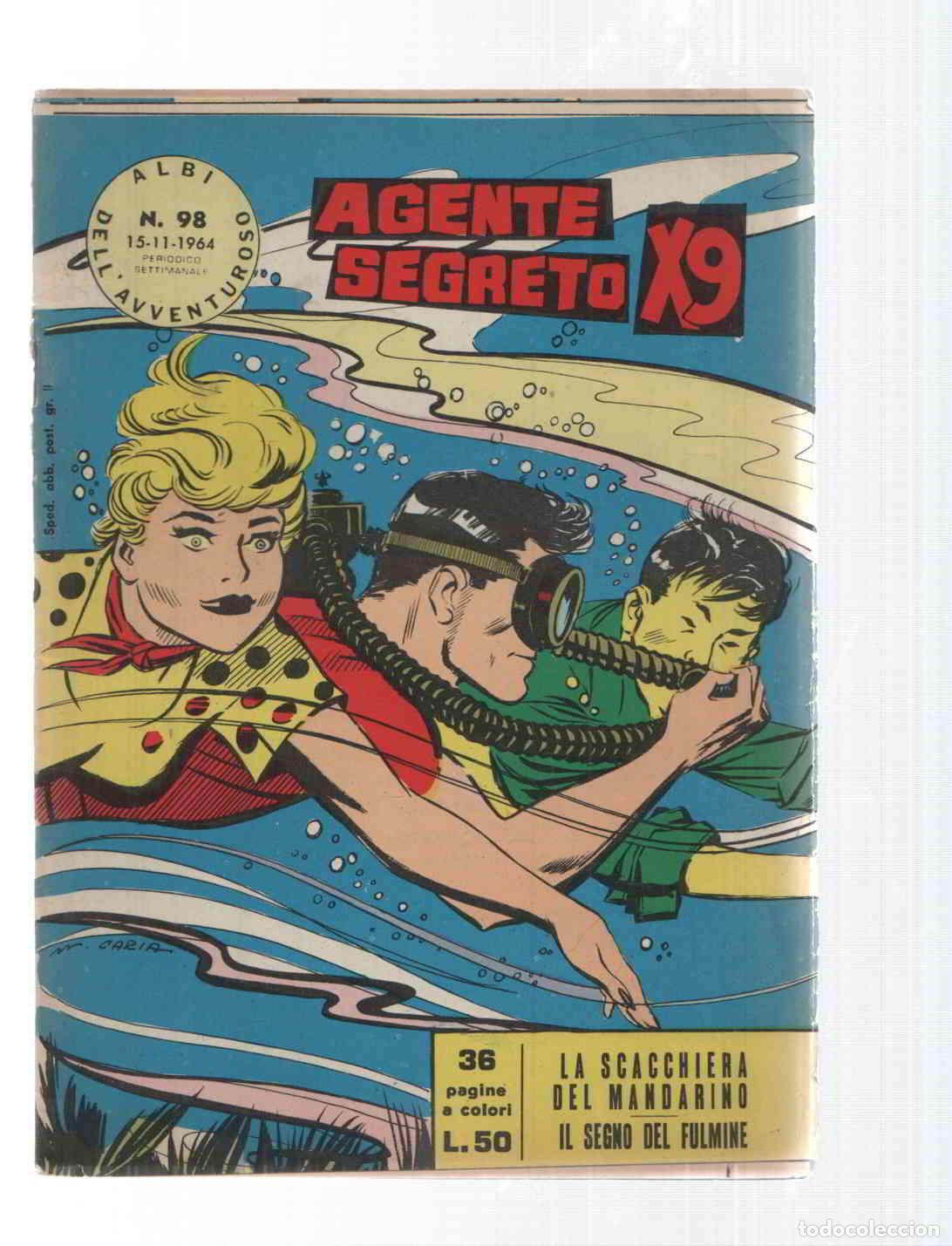 Comics : Comic Albi dell Avventuroso num 098: Agente Secreto X9 - La Scacchieradel Mandarino di Bob Lewis. Id