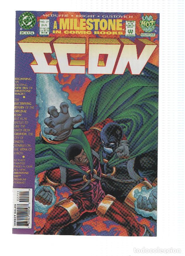 C&oacute;mics: ICON, Volume 1, Numero 27: The Man from Utopia (Milestone) - Dwayne McDuffie - Foto 1
