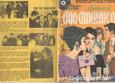 C&oacute;mics: Serenata Extra numero 05: Confidencias del Duo Dinamico (poster central doble de Richard Beymer y Du