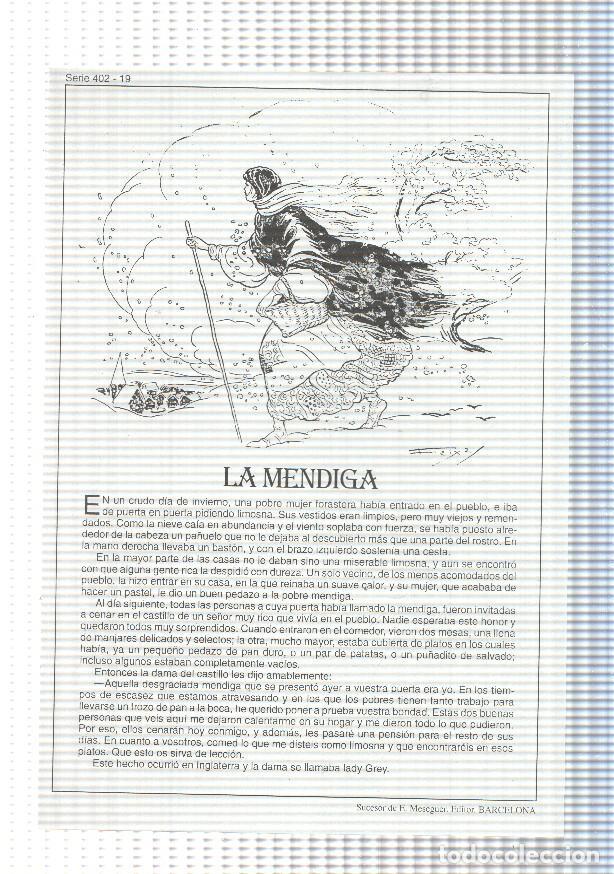 Fumetti: Laminas serie Rosa-cuentos de Juan C. Schmid numero 19: la mendiga - Emilio Freixas