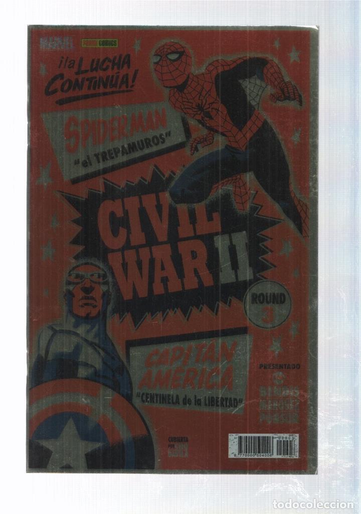 Fumetti: Panini, Civil War II: num. 3 a&ntilde;o I, nov 2016 (cubierta metalizada). Bendis - Marquez - NULL