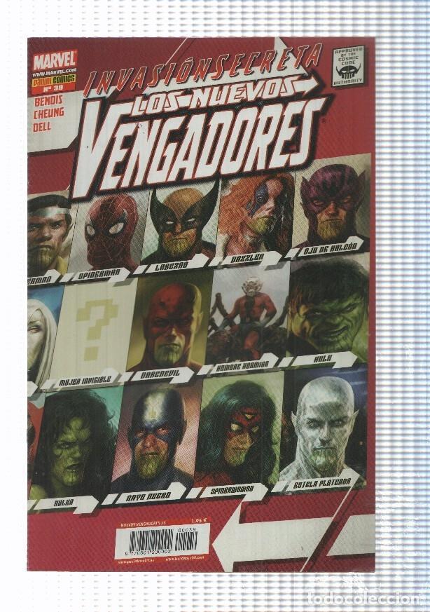 Comics: Marvel, Panini: Los Nuevos Vengadores num. 39 (mar 2008). Invasion Secreta parte 3 - NULL
