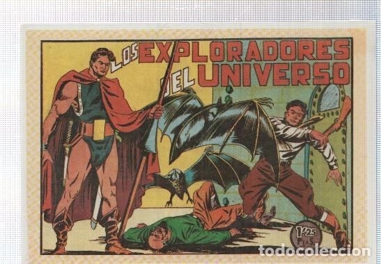 Fumetti: Ficha tebeo numerada 128: Los Exploradores de Universo, dibujo de Miguel Quesada -