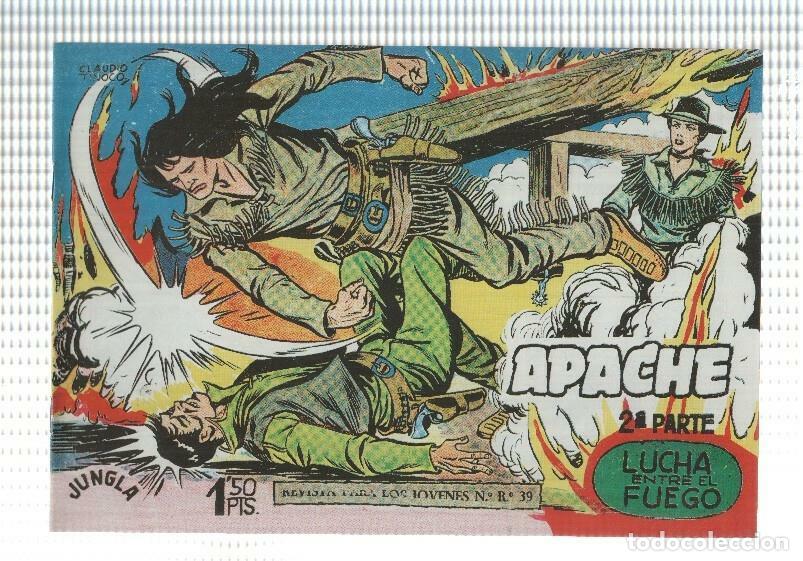 C&oacute;mics: Facsimil: Apache segunda serie numero 04: Lucha entre el fuego - Claudio Tinoco